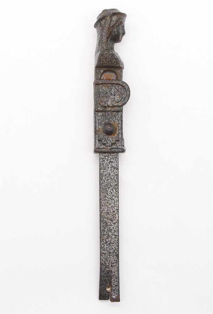Antique Figural Black Cast Iron Window Shutter Drop Pull