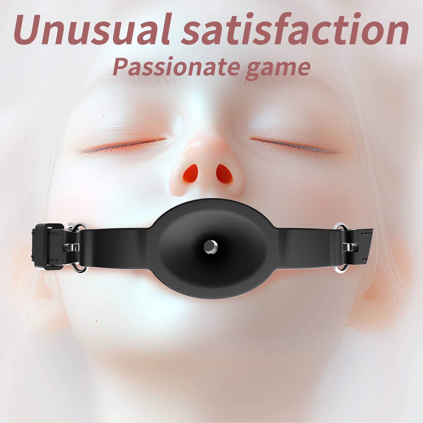 New Silicone Mouth Gag Breathable Ball BDSM Adjustable Belt Mouth for Couple