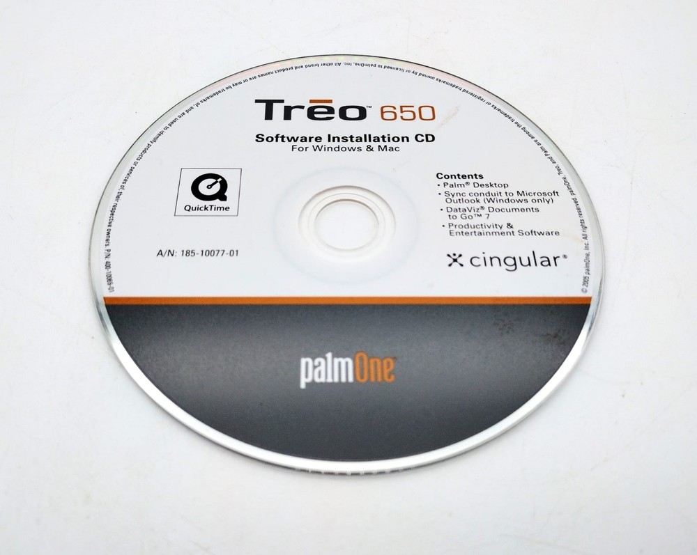 Palm Treo 650 Software Installation CD For Windows & Mac CD Only