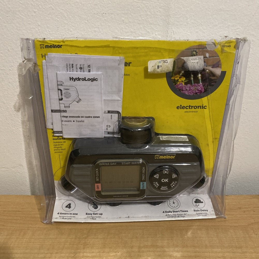 Melnor Hydrologic Automatic 4-Outlet Programmable Water Timer 821145 Open Box