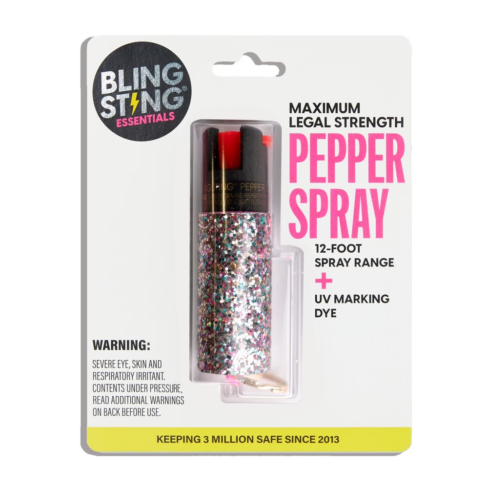 BLINGSTING Essentials Maximum Strength Pepper Spray with Key Ring.