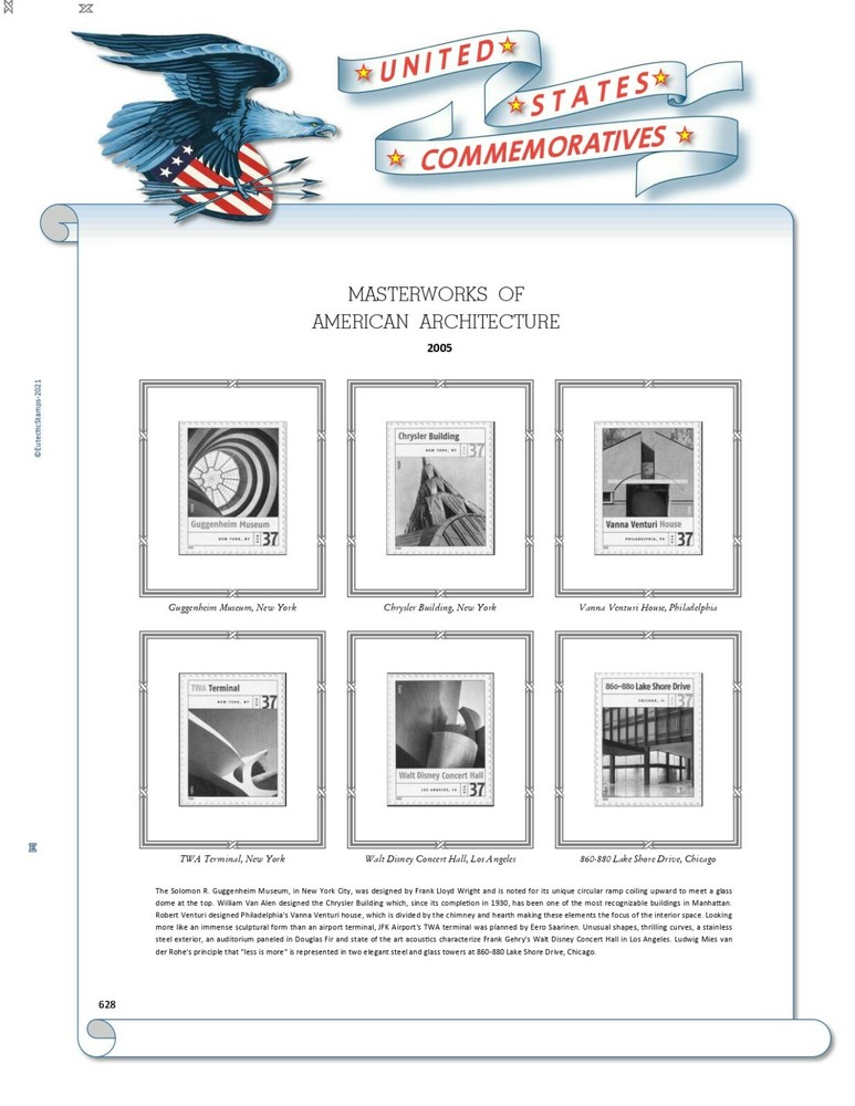 2005 U.S. Commemorative Singles COMPLETE Supplement (White Ace Alternative)