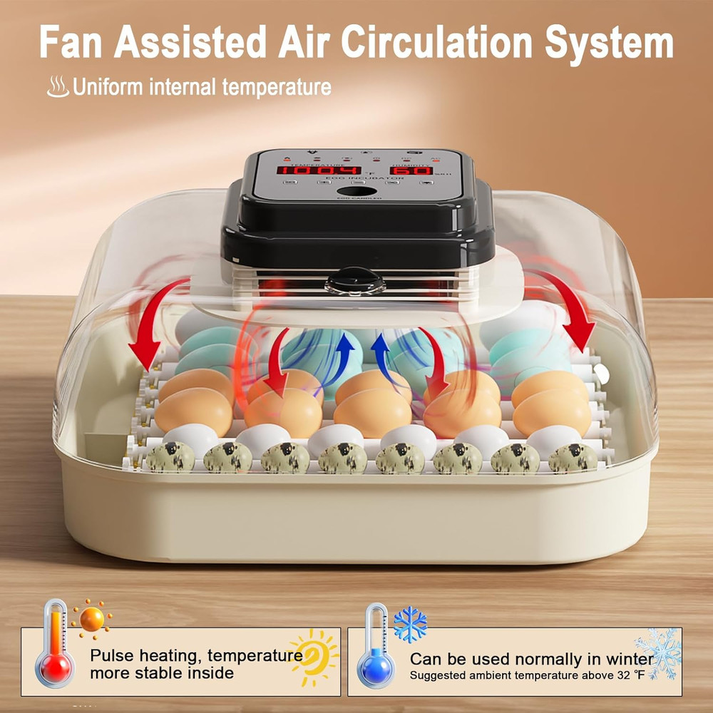 35 Eggs Incubators for Hatching Eggs,Egg Incubator with Automatic Egg Turning an