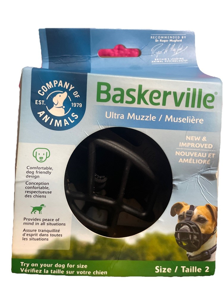 BASKERVILLE ULTRA MUZZLE Patented Breathable Dog Training Muzzle Small size 2