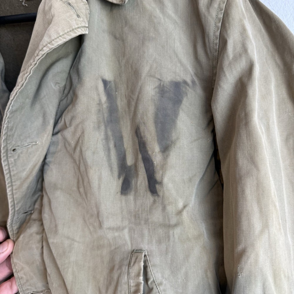 WWII US Navy N4 Field Jacket M41 Stenciled POW Distressed