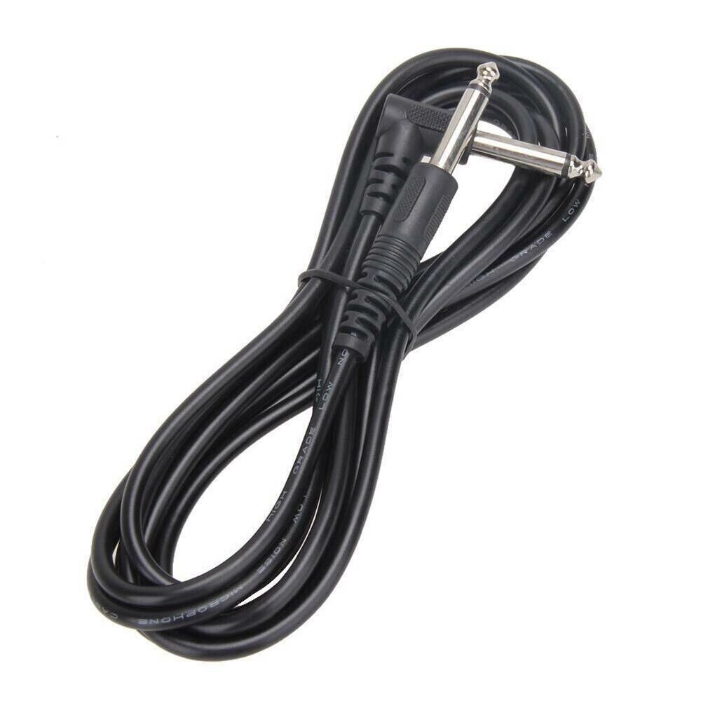 Electric Patch Cord Guitar Amplifier Amp Cable 10FT Right Angle Connector 2-PACK