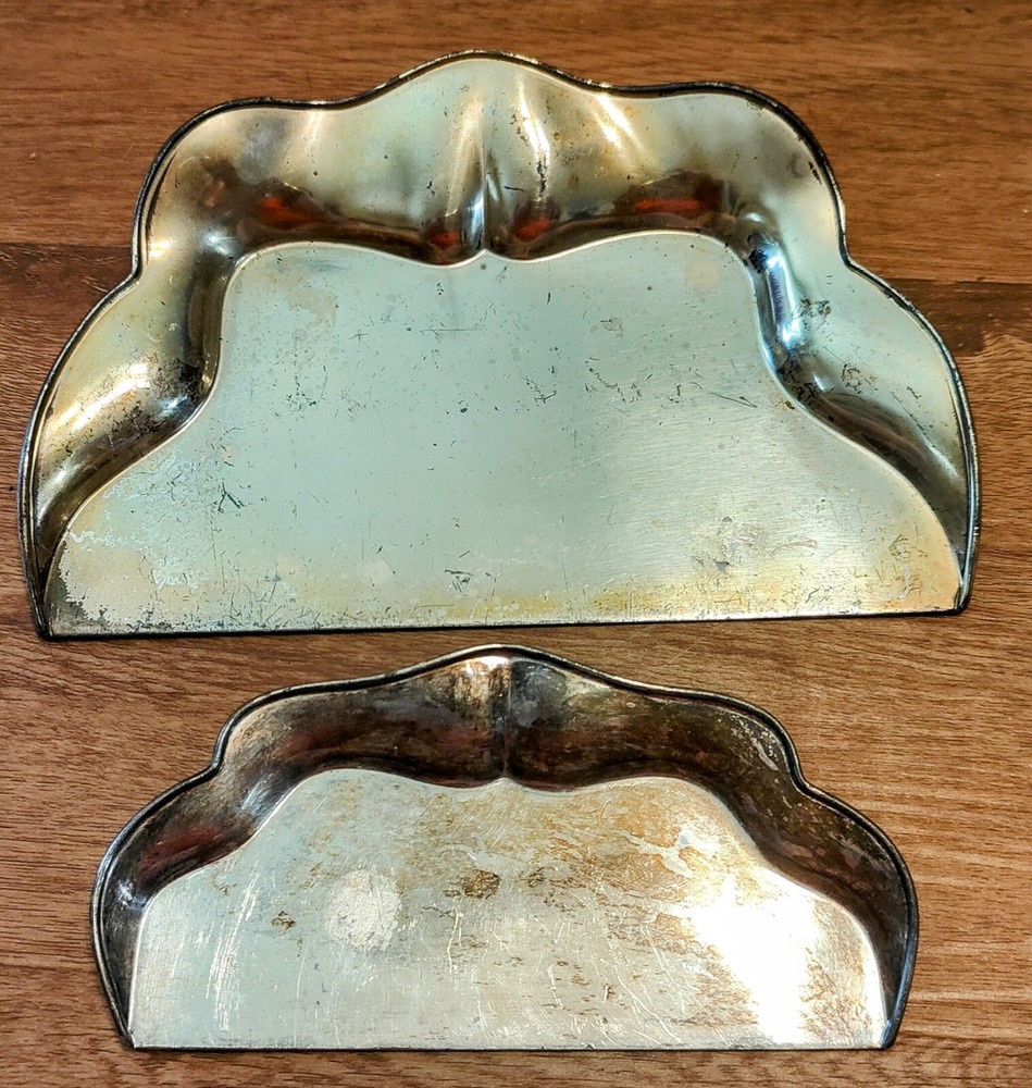 Pairpoint Silver Plate Butler Crumb Tray Set