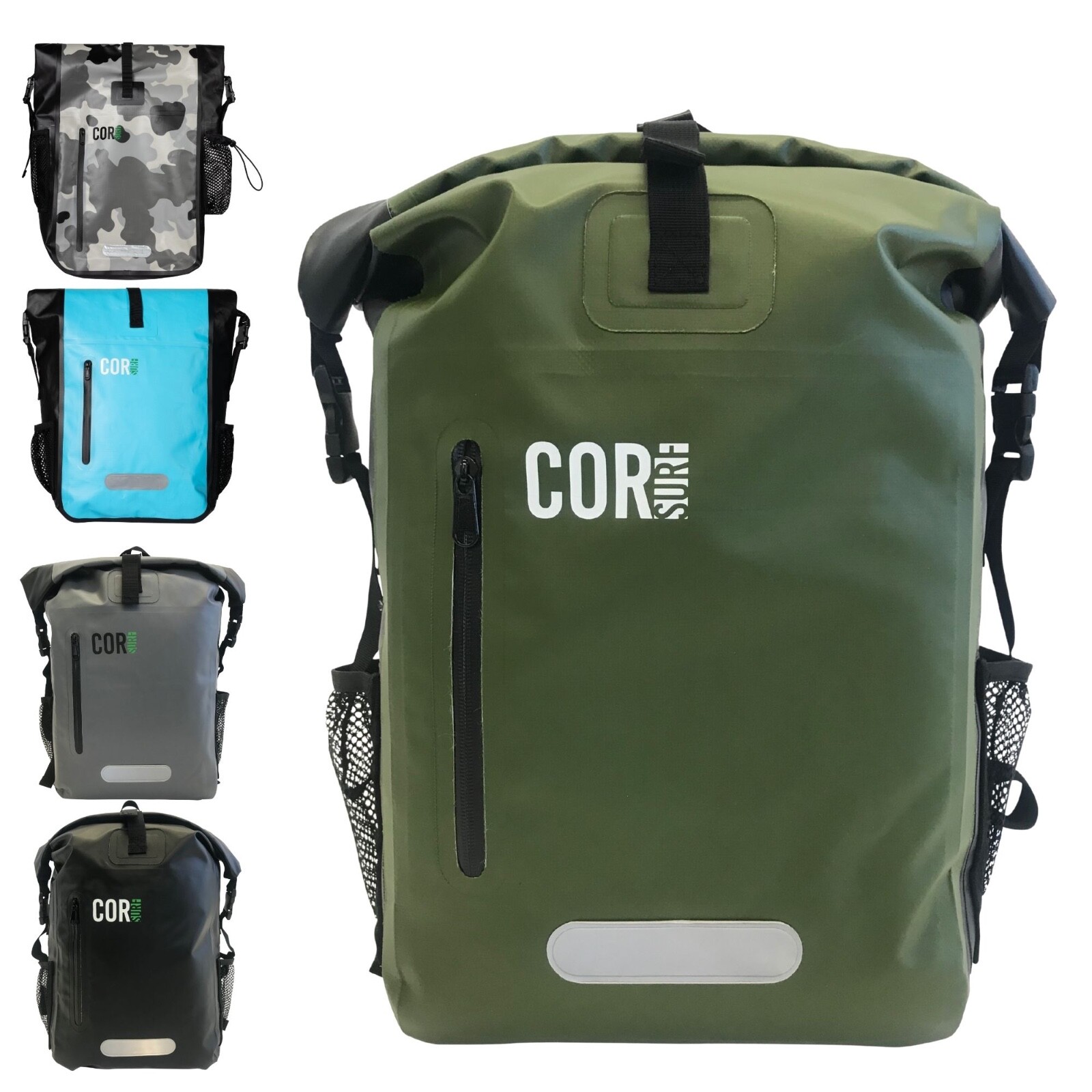 COR Surf Waterproof Dry Backpack with Laptop Sleeve | Roll-Top DryPack 25L or 40