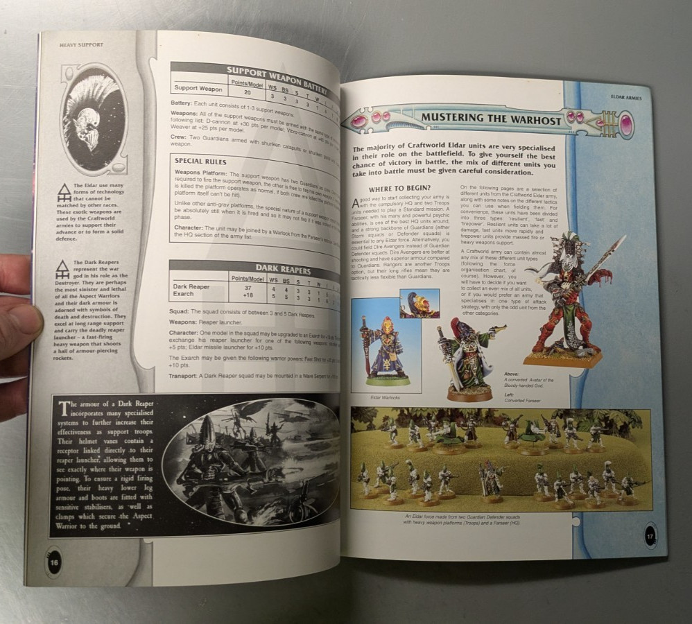 Codex Craftworld Eldar Supplement Softcover Warhammer 40,000 40K 3rd Ed Lot Set