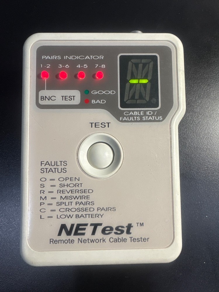 NE TEST REMOTE NETWORK CABLE TESTER