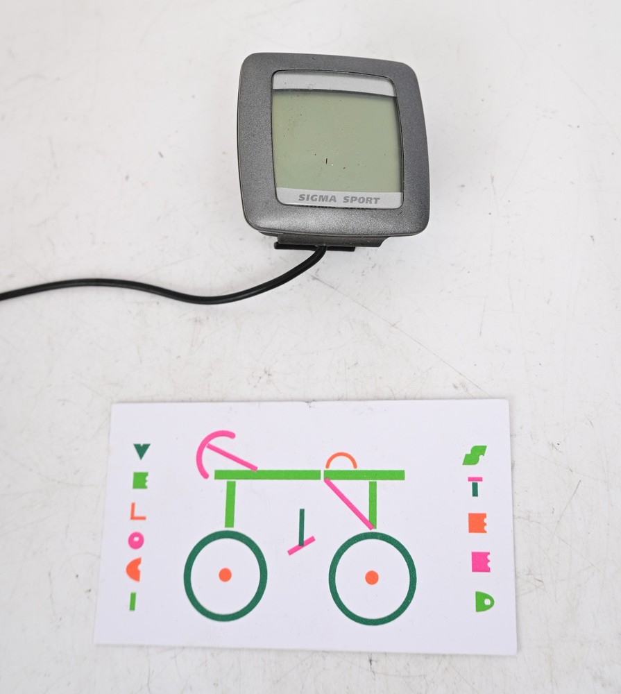 Sigma Sport Bike Computer Wireless Black 7 Function Large Display IPX8
