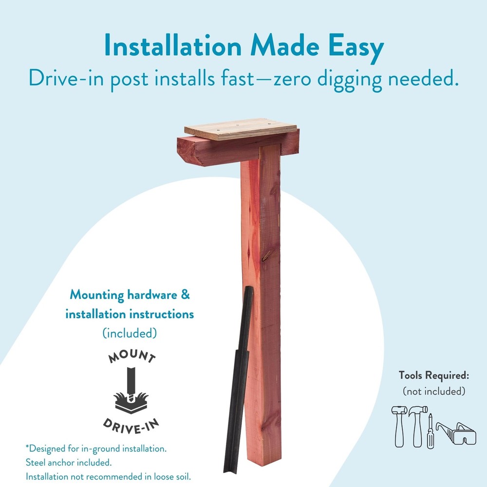 L Mailboxes Dpk000am Drivein Post No Size Aromatic Cedar