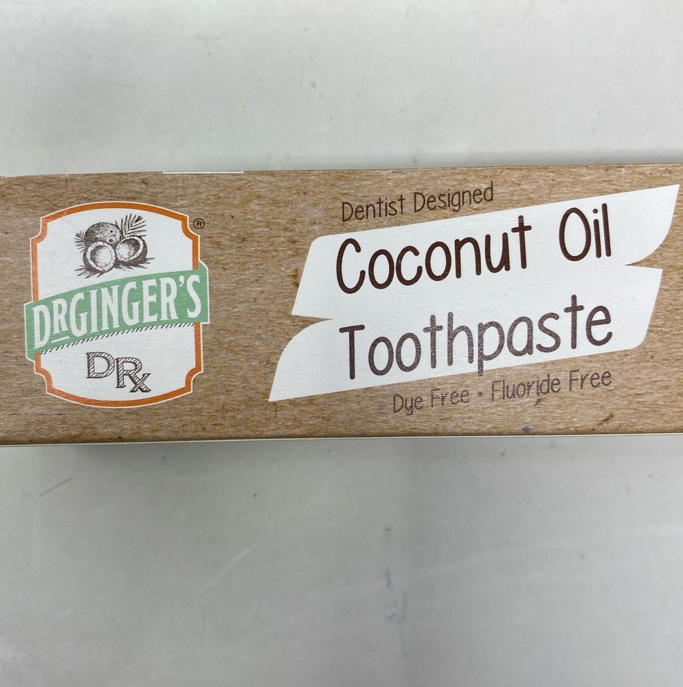 Dr. Ginger's Coconut Oil Toothpaste - Coconut Mint, 4 oz Each 2-Pack Fluoride