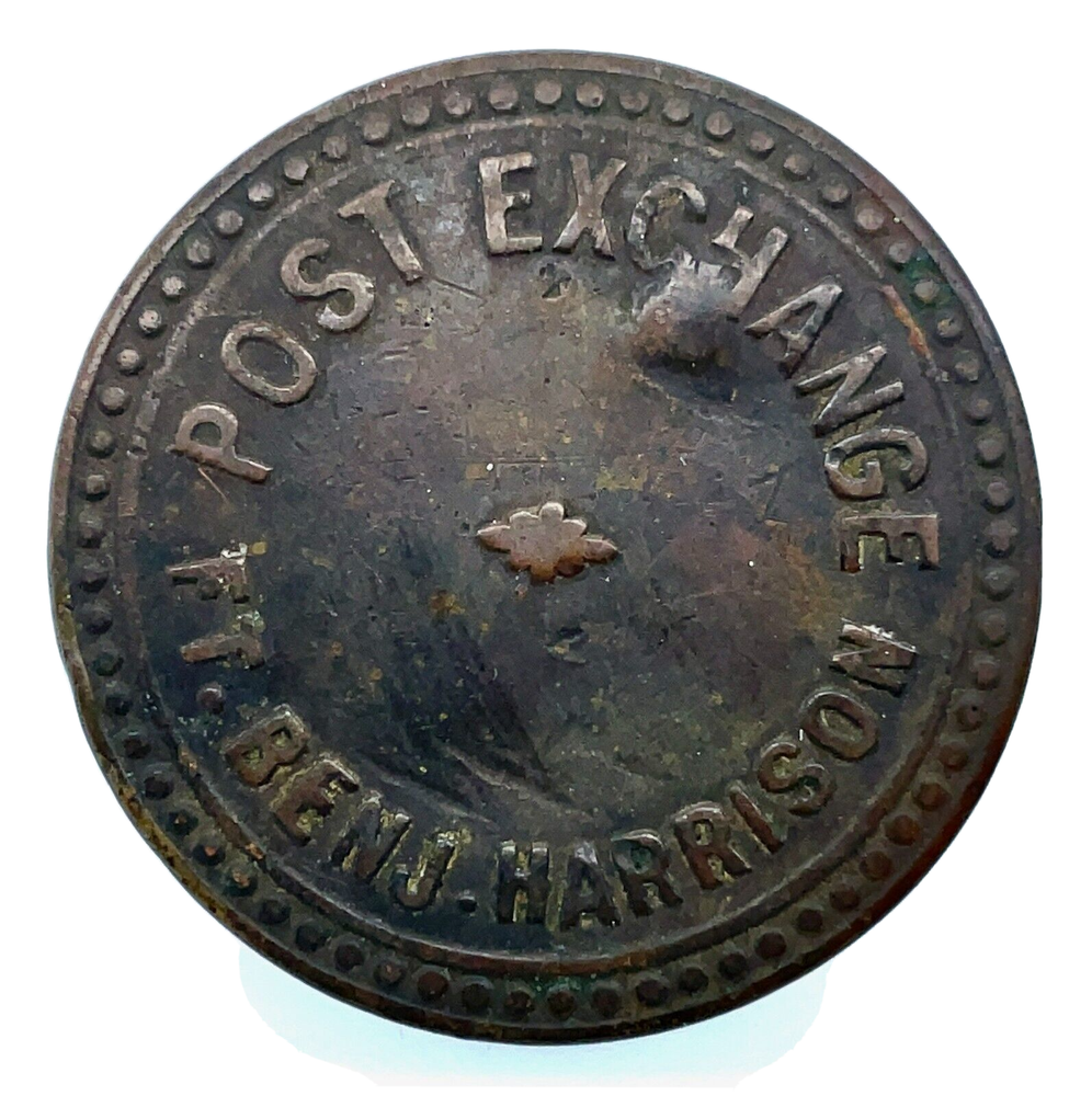Ft. Benjamin Harrison Post Exchange 25 Token Copper Brass 28mm - Scares !!!