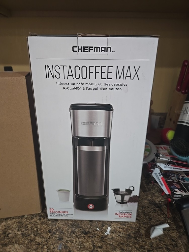 Brand New InstaCoffee Max Coffee Maker Chefman + FREEBIES