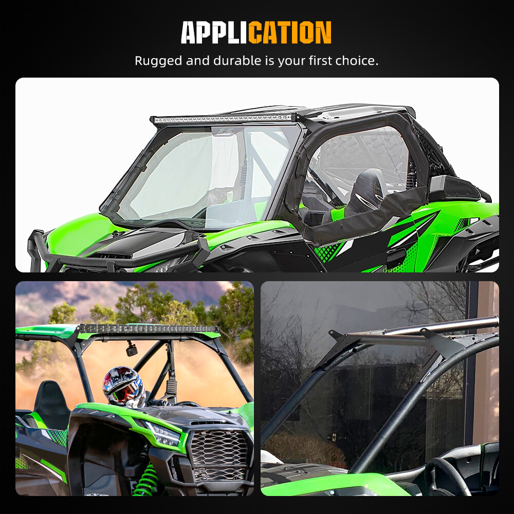 For Kawasaki Teryx KRX 1000 Roof 42'' Led Light Bar+3'' Dual Color LED Pods Kits