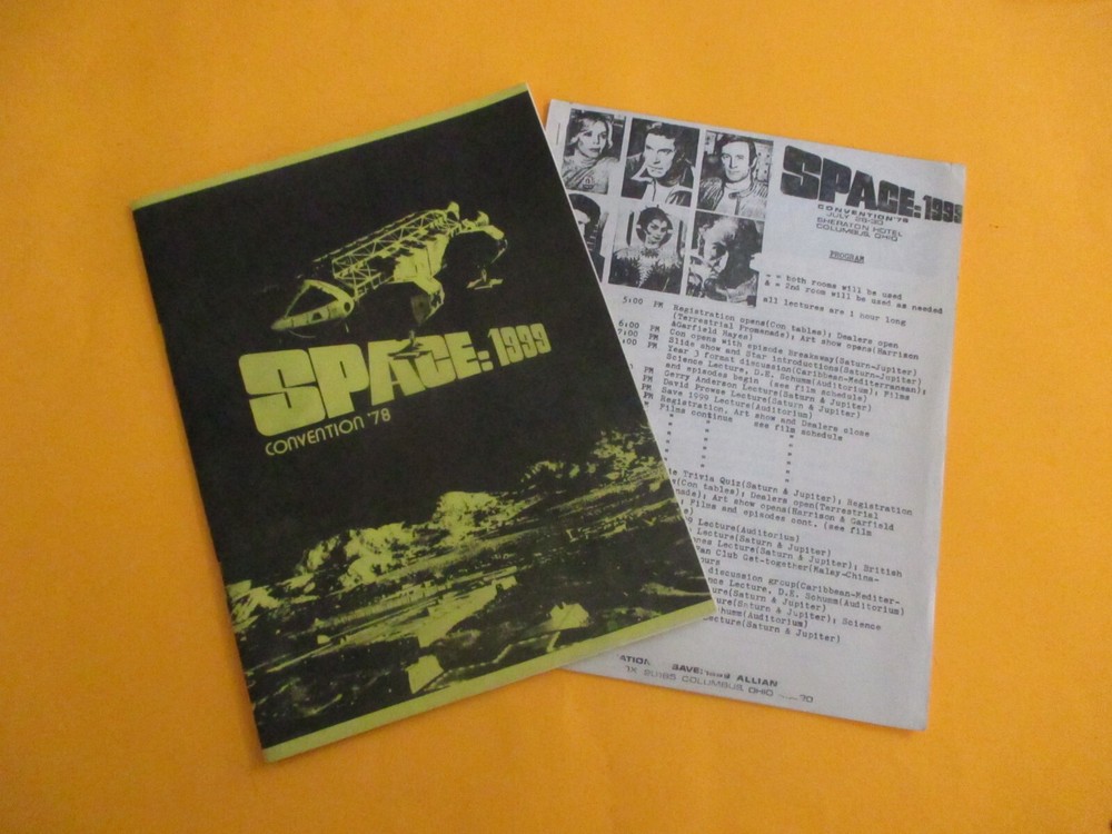 SPACE 1999 1978 ORIGINAL 1ST CONVENTION PROGRAM ETC/SIGNED VERY RARE NM