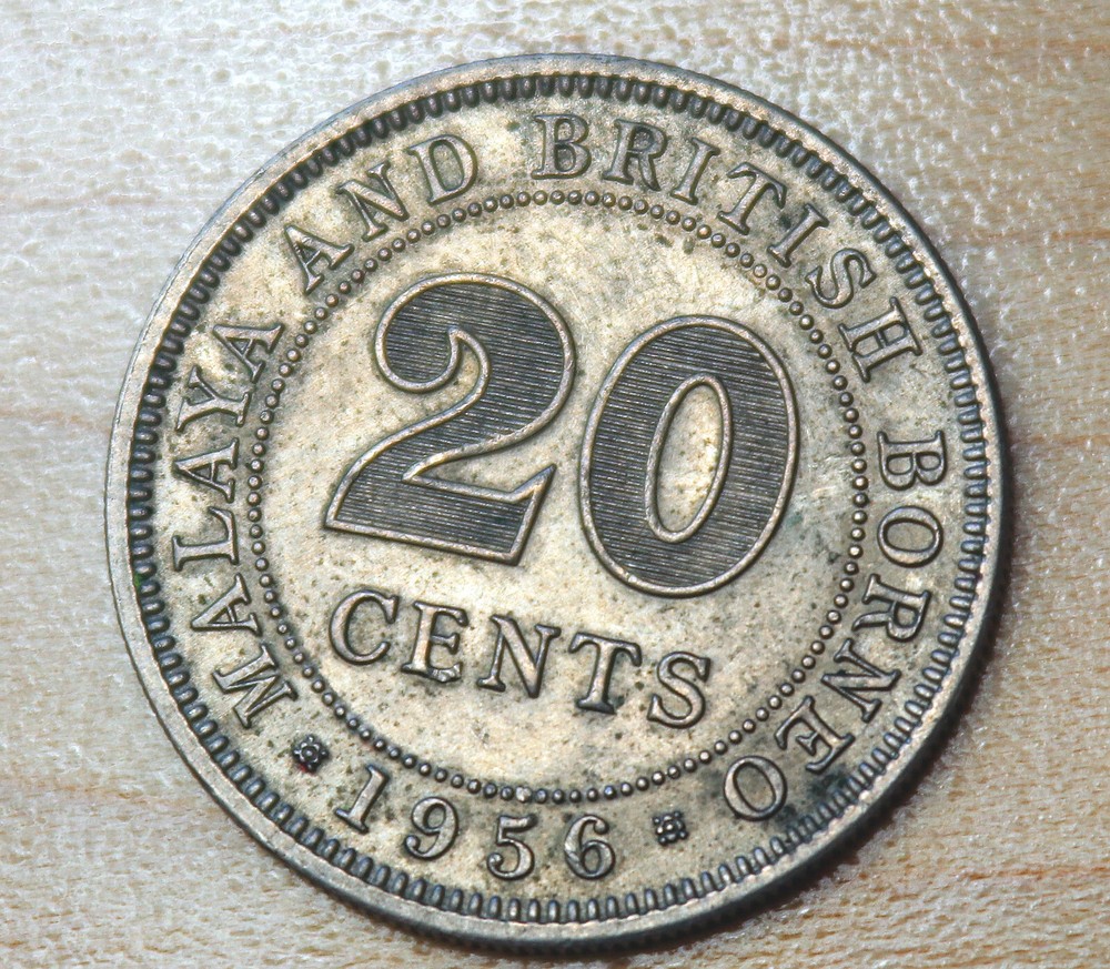 1956 Malaya 20 Cents