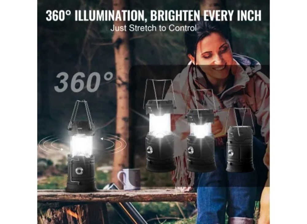 LED Camping Lanterns, 4 Pack Camping Flashlights, Battery Powered
