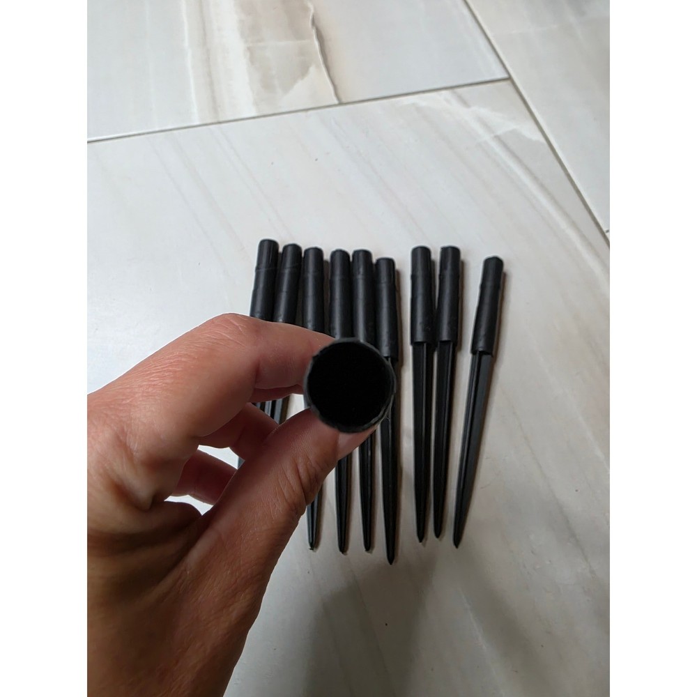 10 Pack Black Plastic Replacement Ground Stakes for Solar Landscape Path Lights