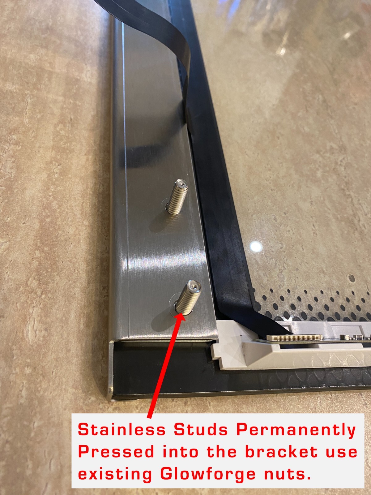 New GLOWFORGE Aftermarket LID Hinge Repair Bracket, All Metal Construction