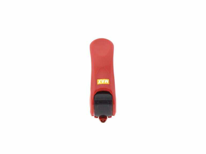 Max Stapler - Flat Clinch - Ergonomic - Mini Style, Red