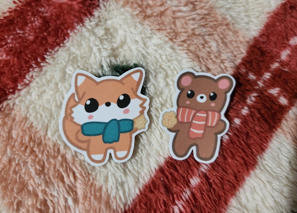 Fox and Bear stickers