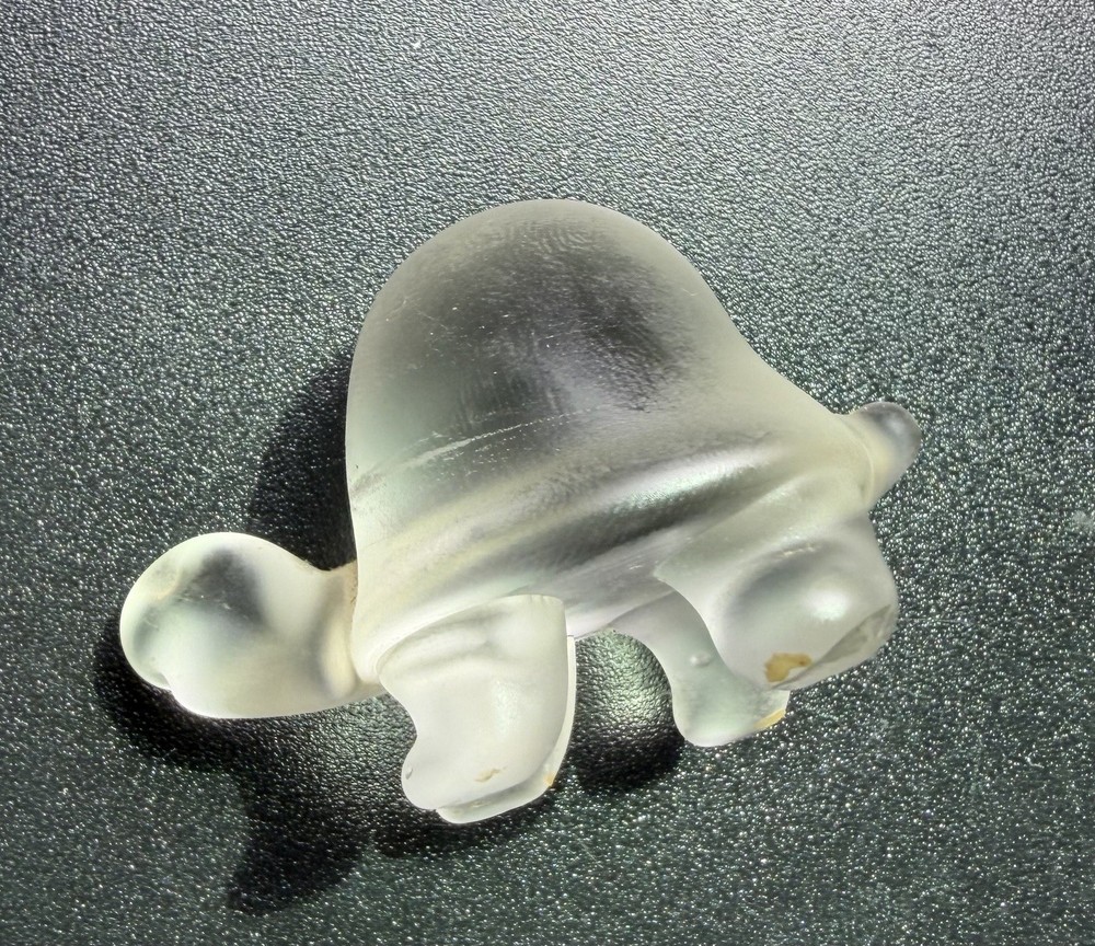 Frosted Turtle Figurine