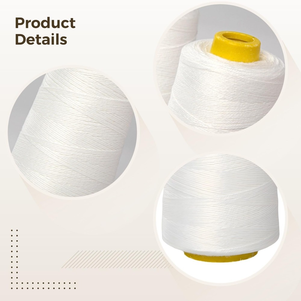 6 Strands Sewing ThreadHeavy Duty Sewing Thread 656.2 Yards EachPolyester Thr...