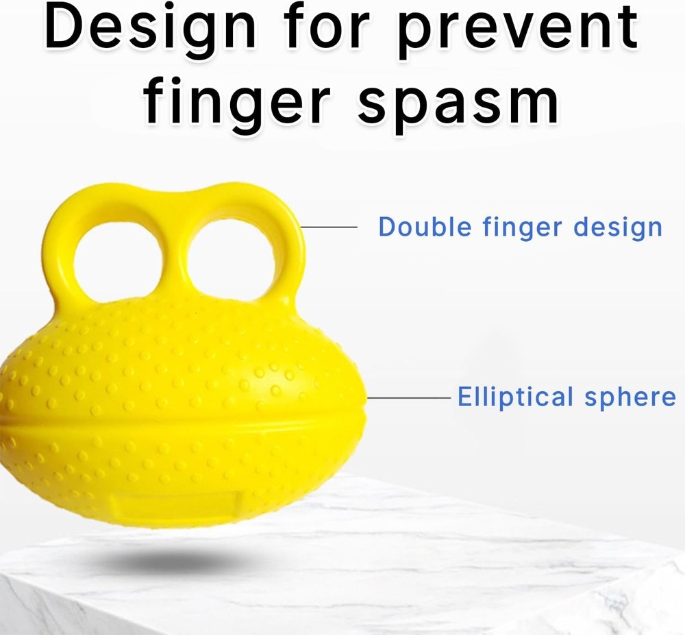 Hand Grip Strength Trainer,Finger Exerciser Balls for Yellow