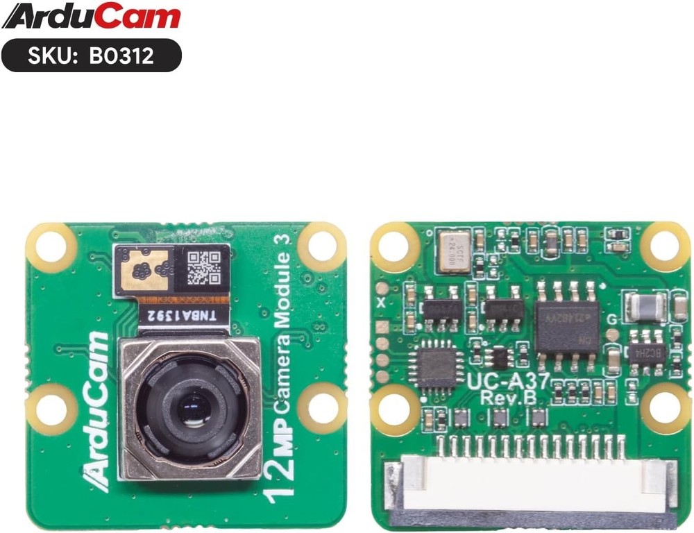 High Resolution 12MP Pi Camera Module V3 with Autofocus and Compatible Cables