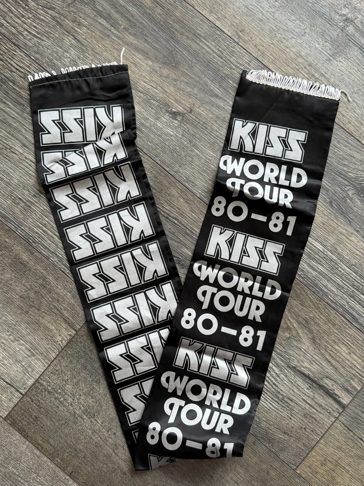 KISS Scarf Banner Germany Unmasked Tour 1980 Vintage Kiss Aucoin Memorabilia