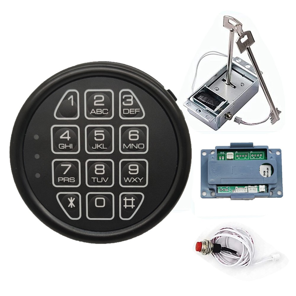 Stack-On Safe Lock Electronic Digital Safe Lock Replacement Solenoid W/ 2 Key
