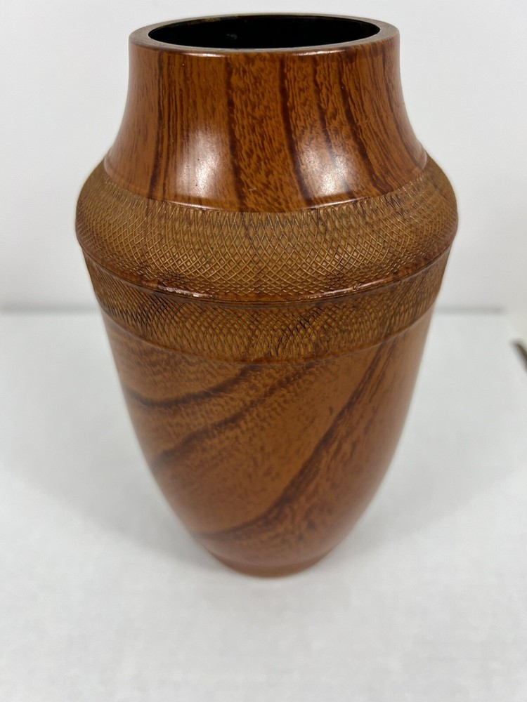 Wood Look Plastic Vase