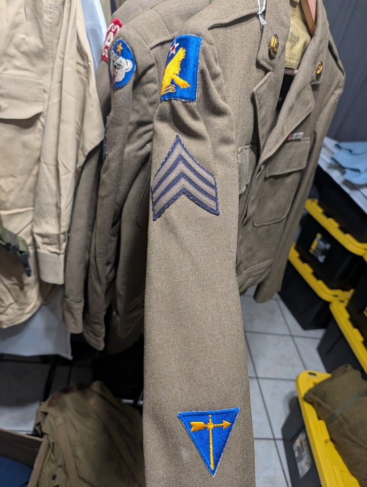 WW2 US Army Original Air Transport Command Sergeant Uniform Jacket with Patches