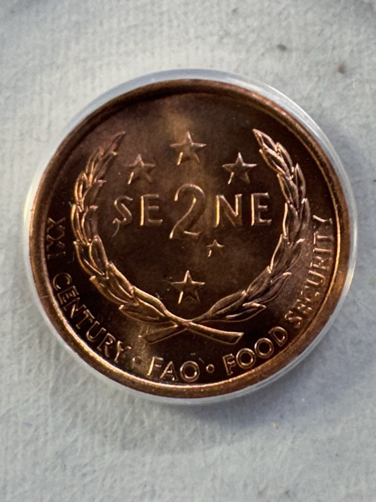 2000 Samoa 2 Sene Coin Graded MS 68 RD by ANACS