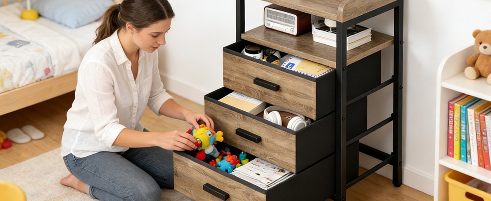 2 Pack Night Stand With Charging Station And Light Bedside End Table ༝