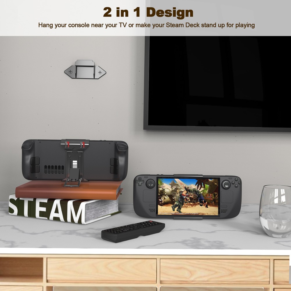 Foldable Console Desktop Holder Wall-Mounted Storage Bracket Kit For Steam Deck
