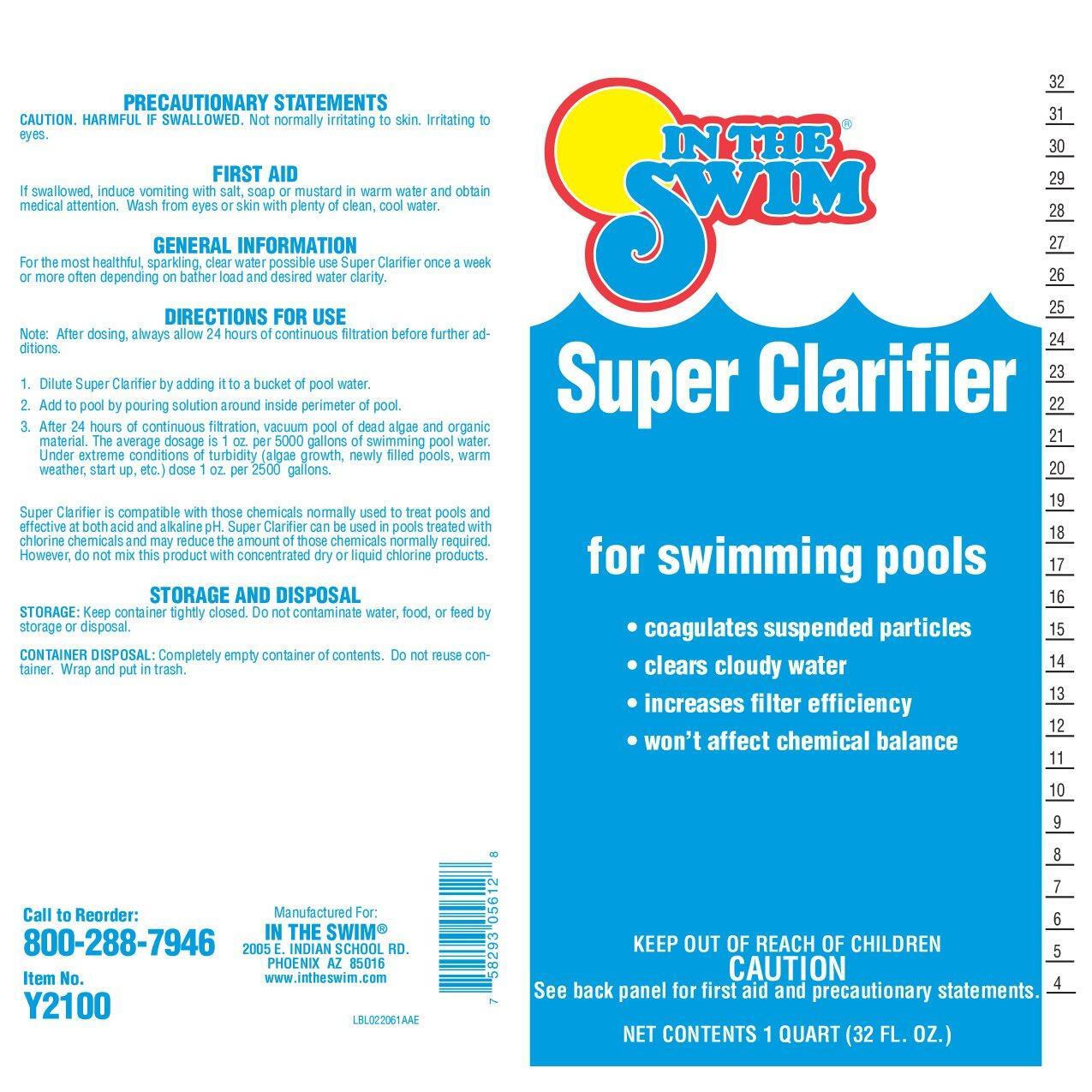 In The Swim Super Clarifier For Above Ground and Inground Swimming Pools