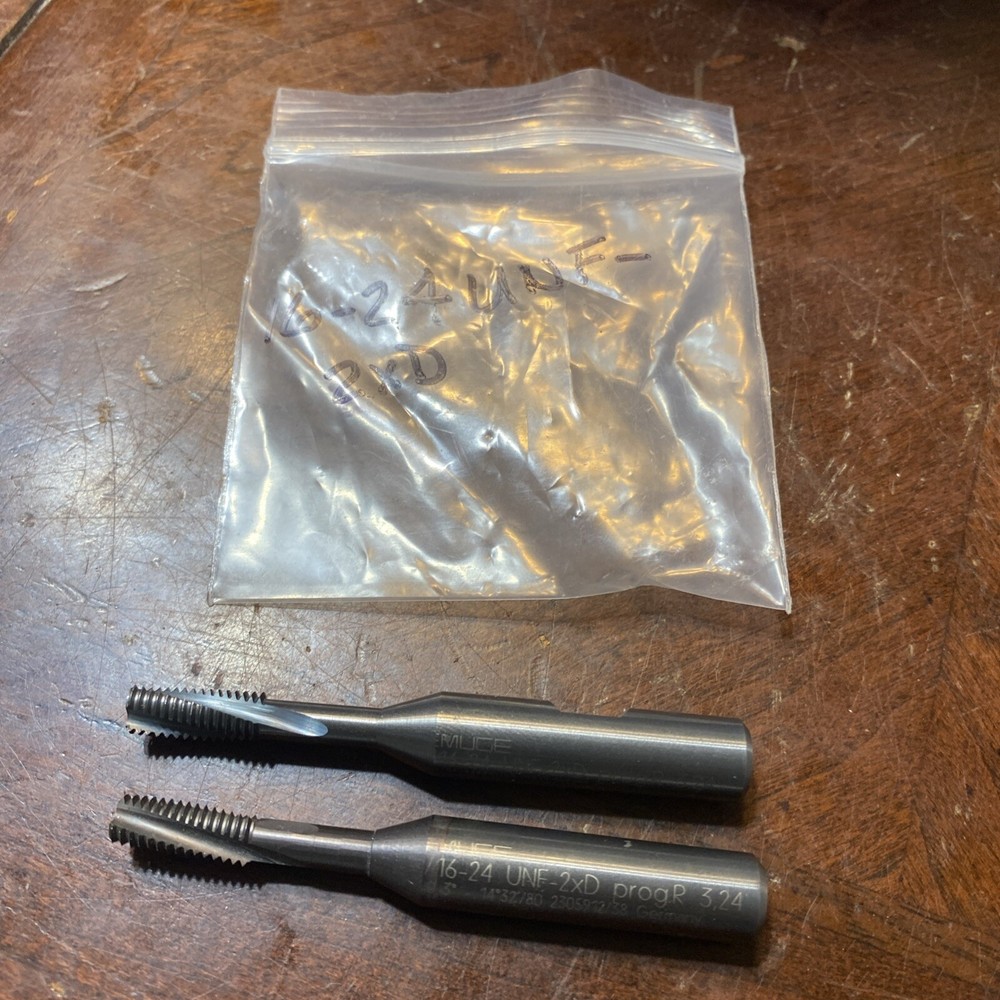 Qty.2 Emuge Solid Carbide Thread Mill 16-24 UNF-2xD 3,24 (D6)