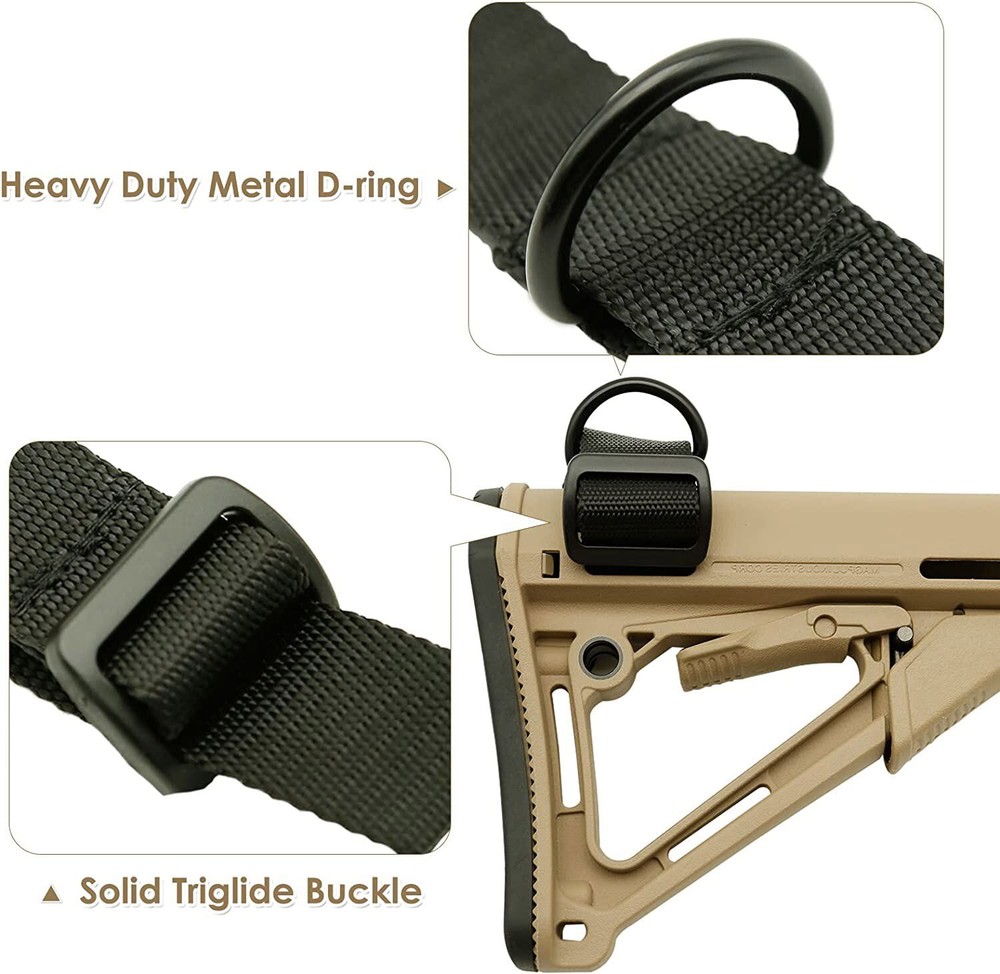 4pcs Gun Sling Adapter D Ring Loop Shoulder Strap Attachment for Rifle Buttstock