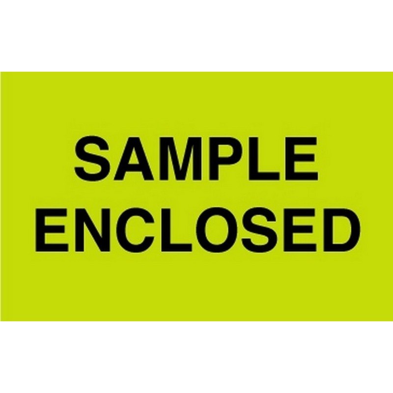 3" x 5" Sample Enclosed Labels (500 per Roll)