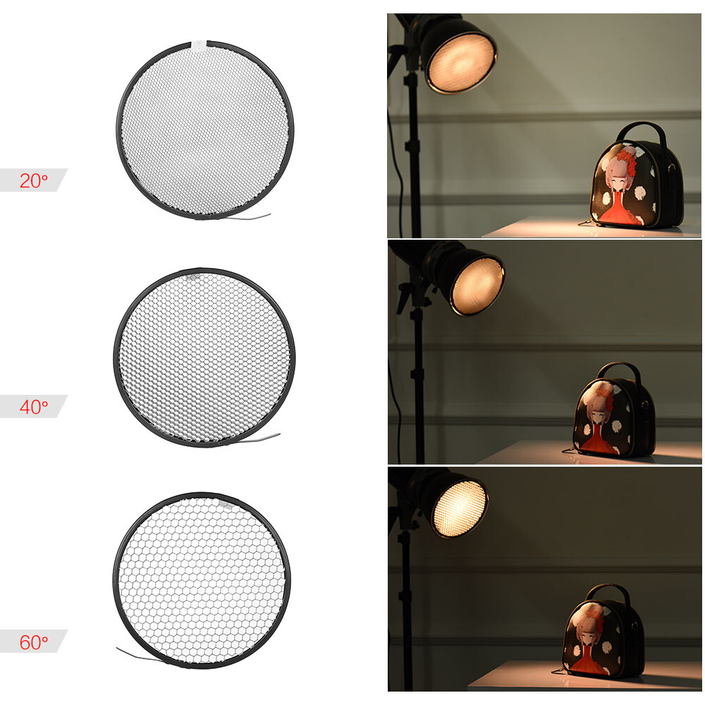 7"in Flash Strobe Speedlite Light Reflector Diffuser Honeycomb Bowens M6Y0