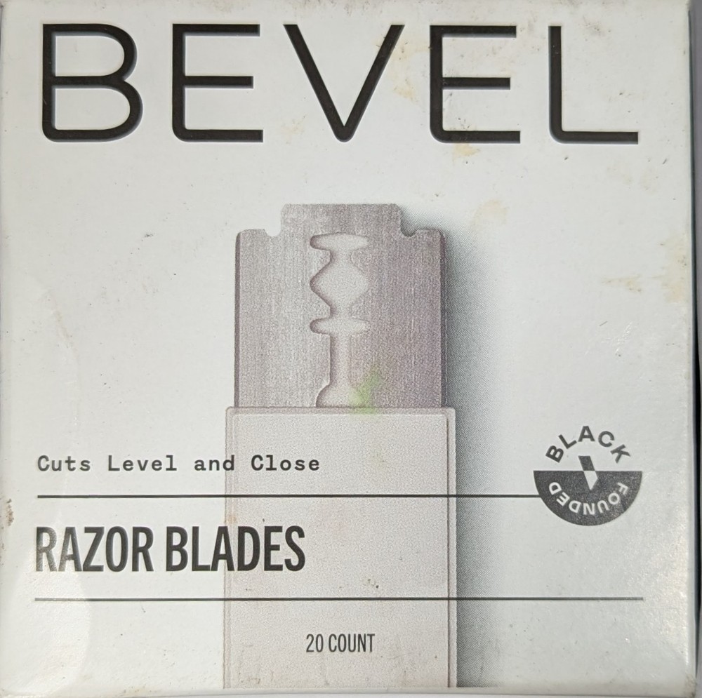 Bevel Safety Razor Replacement Blades, Doubled Edge, 20 Blades