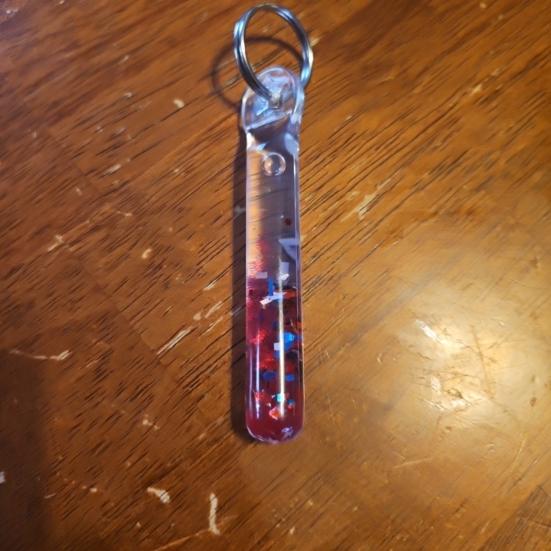 Vintage 1991 Where’s Waldo Red White Blue Glitter Pink Wonder Tube 4" Key Chain