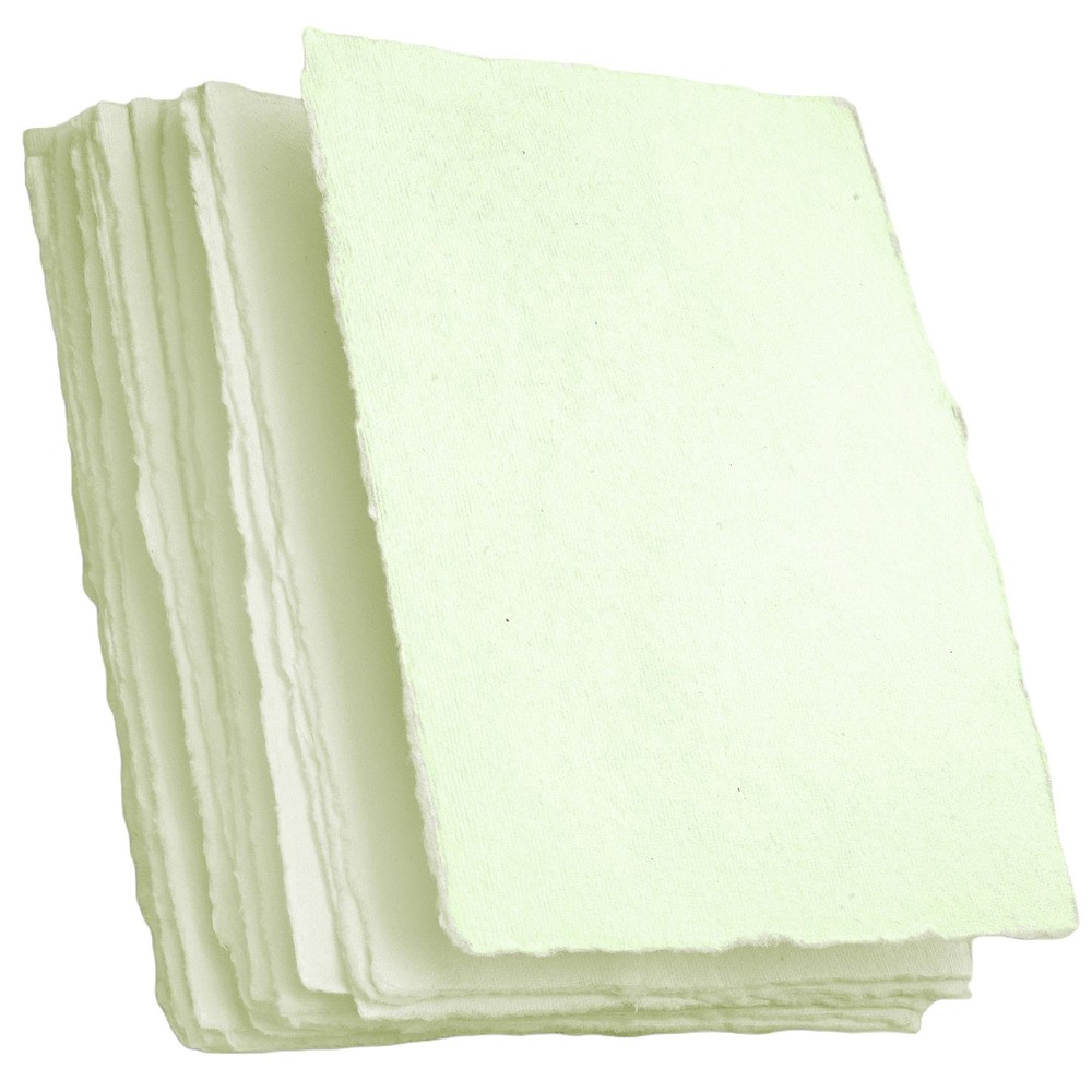 Thick Handmade Deckled Edge Cotton Paper - Cold Pressed Texture - Paint, Wate...