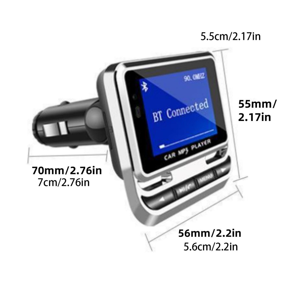 New Car Bluetooth FM Radio Transmitter Cigarette Lighter Radio Music Adapter