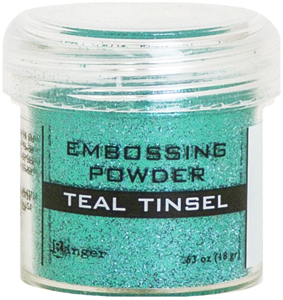 Ranger Embossing Powder-Teal Tinsel - 3 Pack