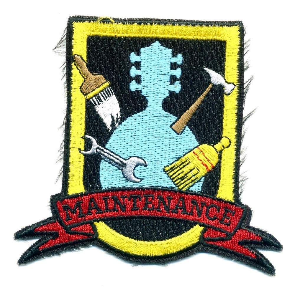 Unknown MAINTENANCE Patch 3.5" x 3.5" Tools, Brooms, String Musical Instrument