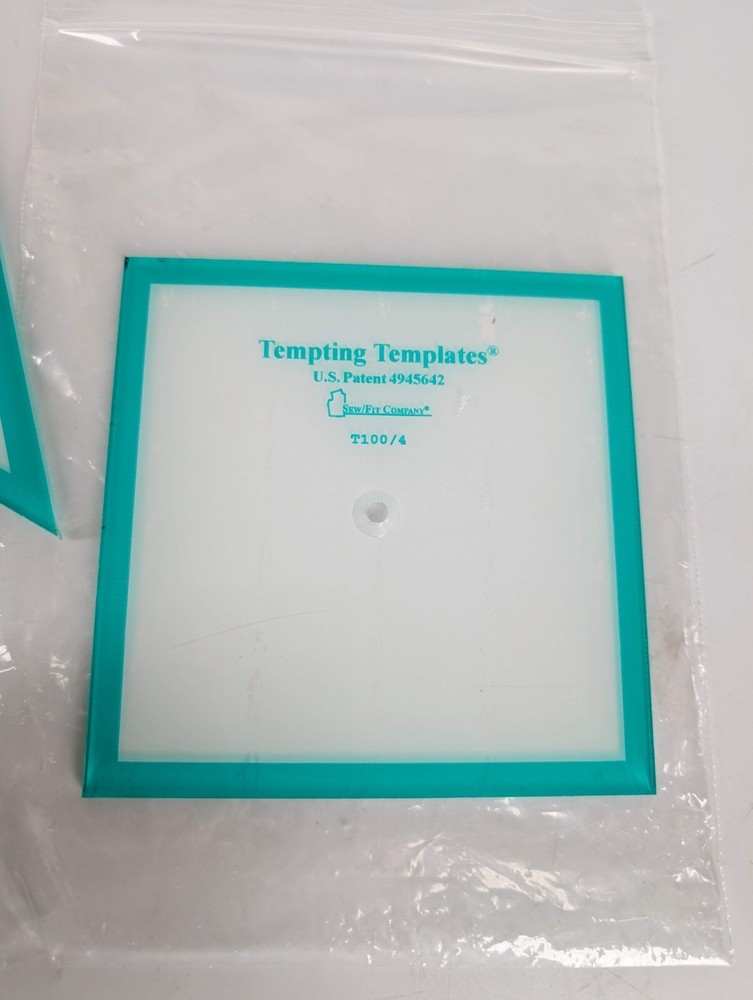 Sew/Fit Tempting Template 3pc Square Pattern Set - Quilting Stencil Guide